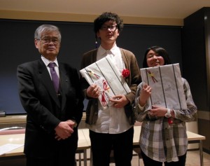 グランプリを受賞した関川航平さんと栗原千亜紀さん