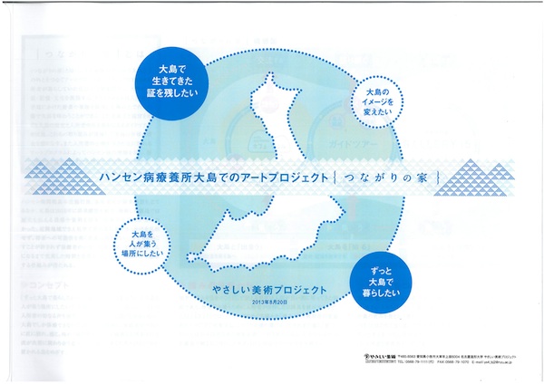 ハンセン病療養所大島でのアートプロジェクト｛つながりの家｝